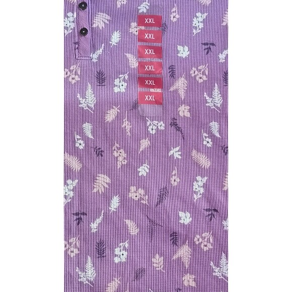 Eddie Bauer Thermal Shirt Top Size XXL Purple Ribbed Waffle Long Sleeve New - Picture 4 of 6